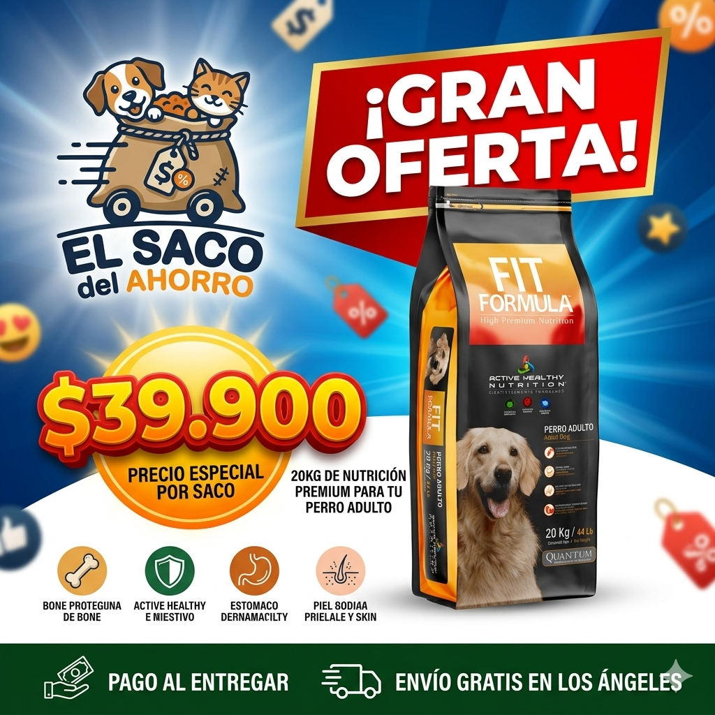 FIT FORMULA PERRO ADULTO CARNE X 20 KG