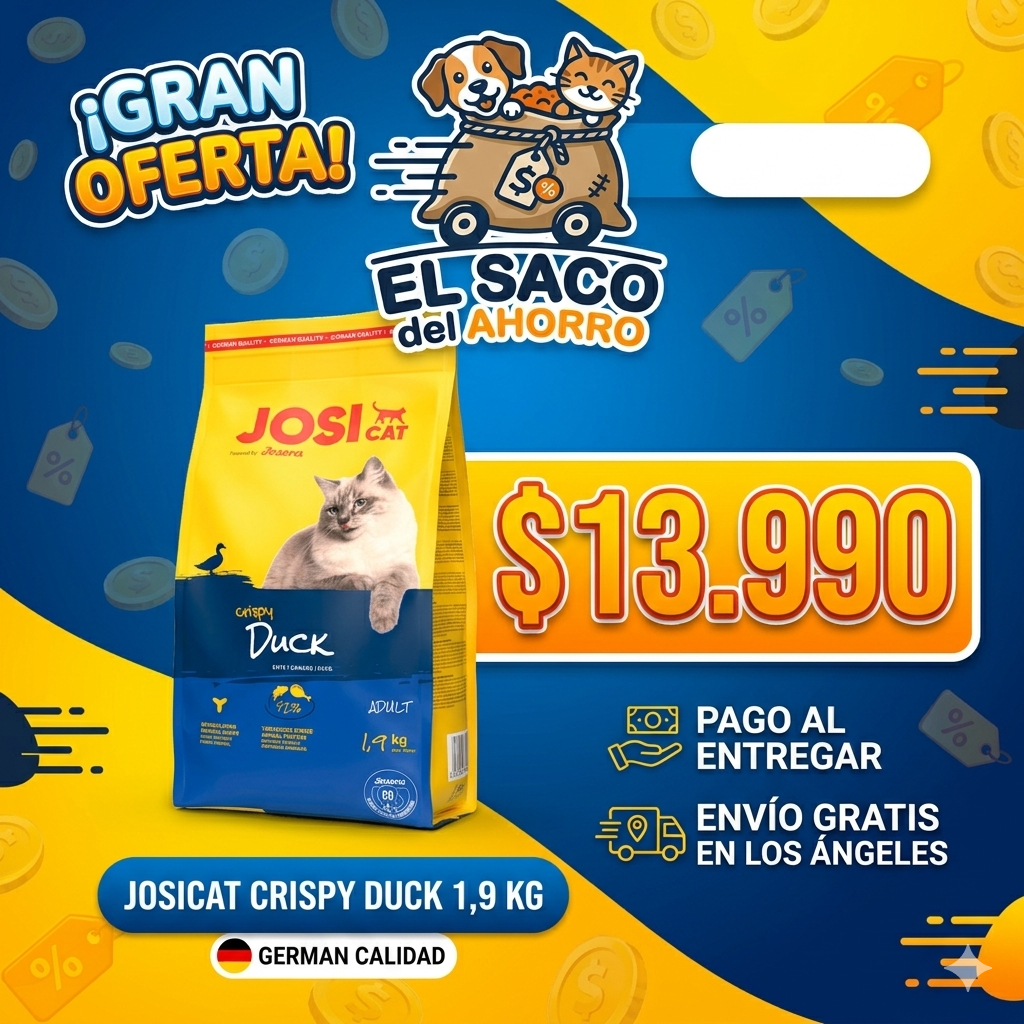 JOSICAT CRISPY DUCK 1,9 KG
